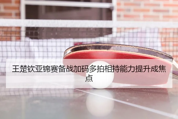 王楚钦亚锦赛备战加码多拍相持能力提升成焦点